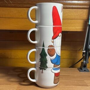 Stack of Gnome Coffee Cups